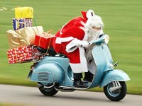 Image Père noël en moto