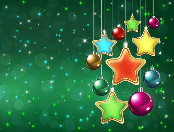 Image de Noël: Boules étoiles de Noël