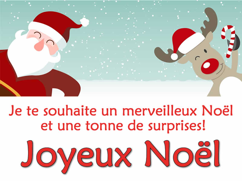 Image Père Noël: Image Père Noël avec rennes