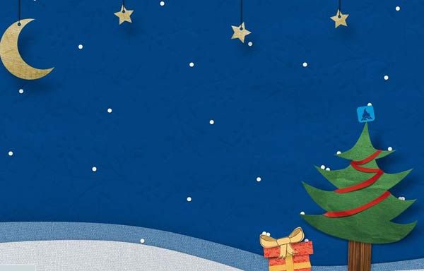 Image de Noël: Sapin de Noël et étoiles